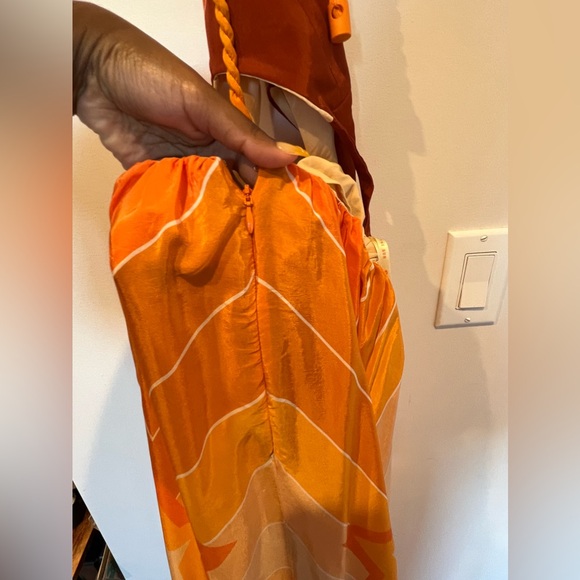 FARM RIO Gradient Stripes and Stars Cutout Halter Maxi Dress , Size S - Picture 6 of 7